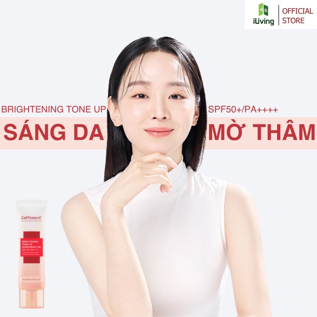 Kem chống nắng nâng tông da Cell Fusion C Tone Up Sunscreen 100 SPF50+/ PA ++++ 50ml, 35ml và 1.2g ILIVING-CELKCNNT