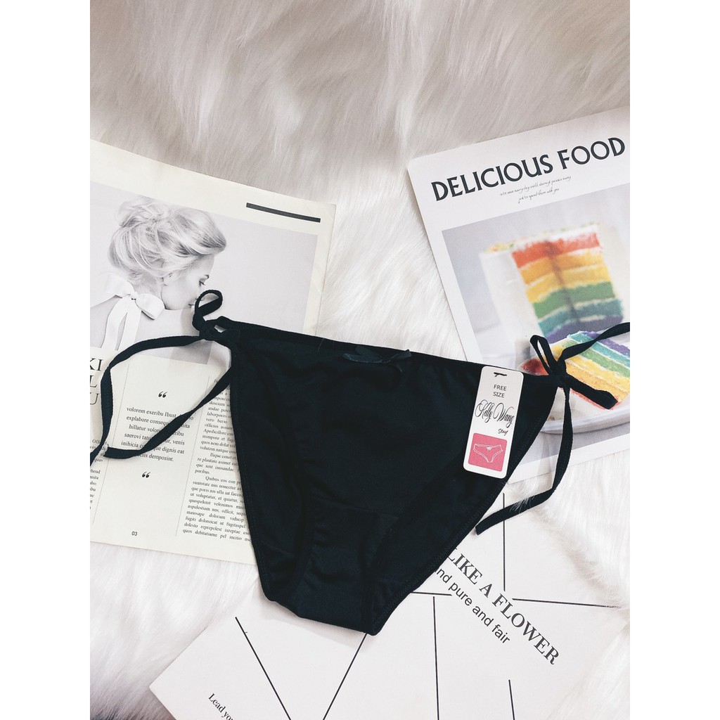 [có bán lẻ]- set 3 - 5quần chip cotton cột dây (ảnh thật ) - kelly wang