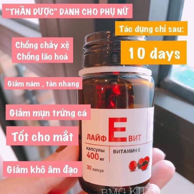 Vitamin E Nga đỏ hàm lượng 400mr