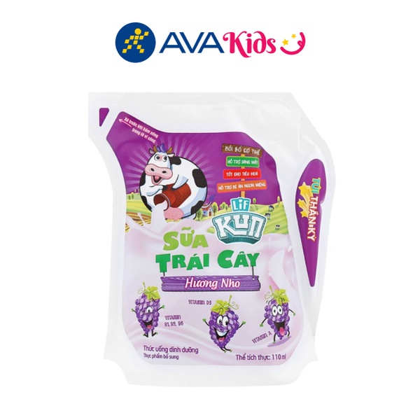 Sữa trái cây LiF Kun hương nho 110ml