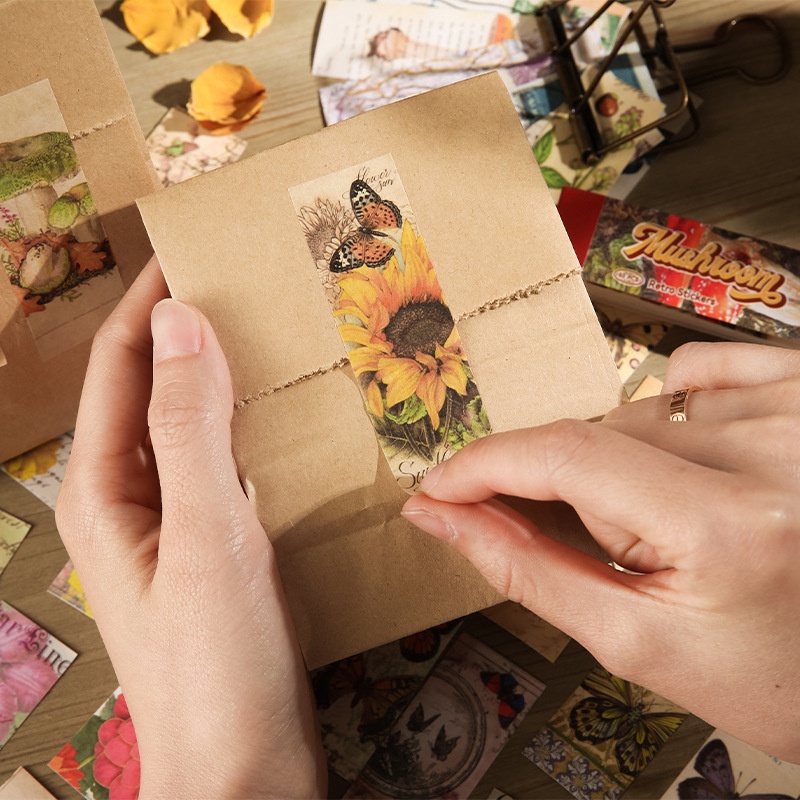 50 Miếng Dán Đánh Dấu Sách Hình Chữ Nhật Đẹp Mắt