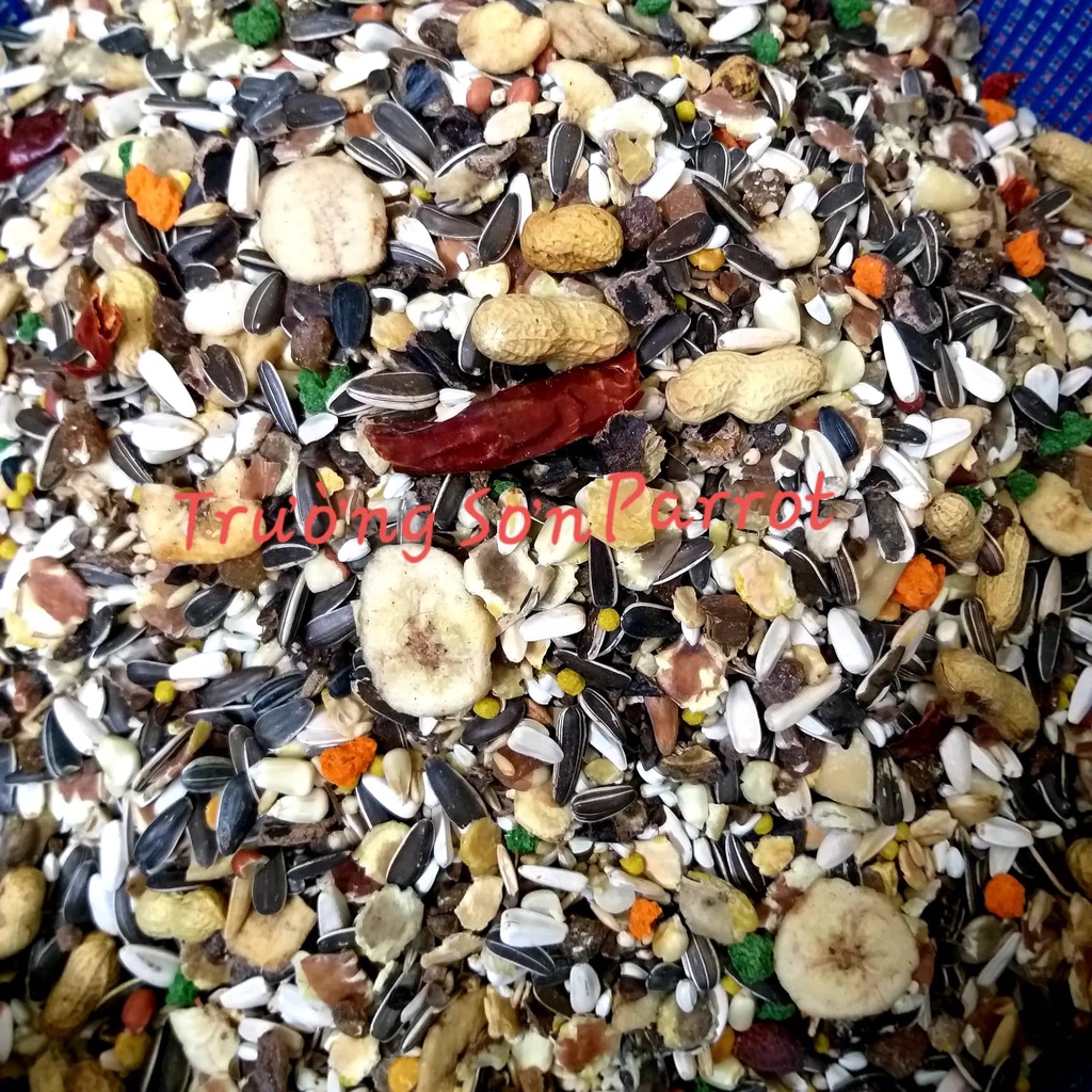 Hạt trộn hoàn chỉnh LIFE PARROTS manitoba gói nguyên 2kg dùng cho vẹt amazon, cookato và các dòng cùng size