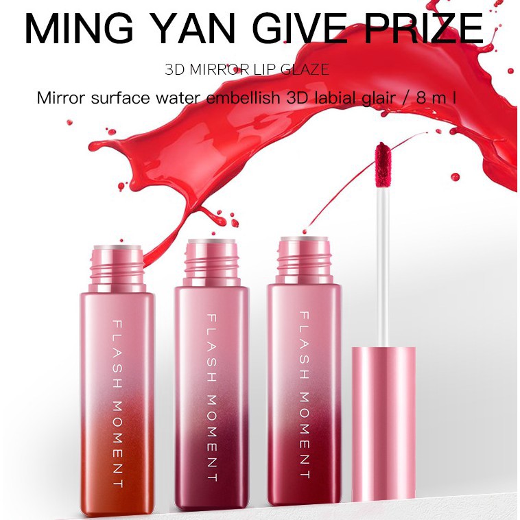 Flash Moment Moisturizing And Lasting Moisturizing Non-sticky Waterproof Lip Glaze In 7 Colors 21g