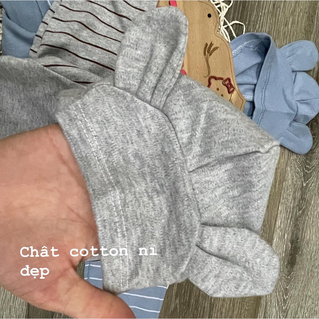 Áo khoác minh đức cotton nỉ có mũ, áo khoác cho bé trai, bé gái sơ sinh
