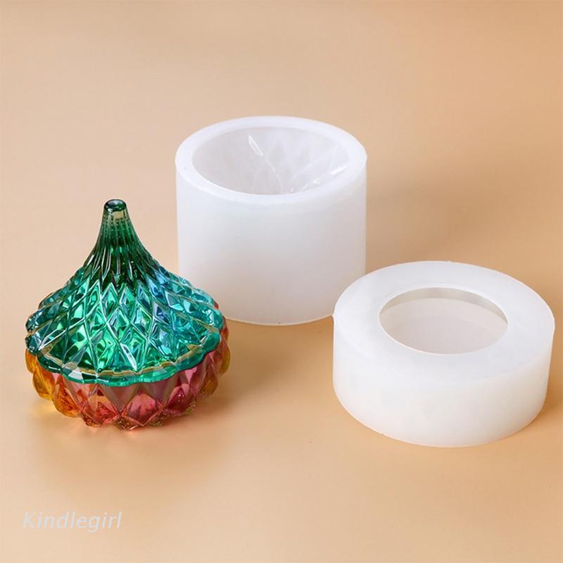 Khuôn Silicone Làm Hộp Đựng Mỹ Phẩm Epoxy DIY Hình Giọt Nước