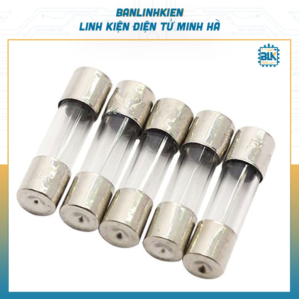 Cầu Chì Thủy Tinh 1A,2A,3A,4A,5A,6A,8A,10A... Kích Thước 6x30MM (Túi 5 cái)