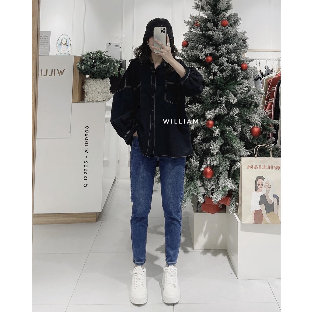 Quần baggy jean xanh đậm (122205)