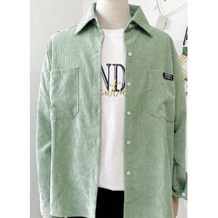 Áo sơmi nhung gân/Áo sơmi khoác ngoài form rộng Nam nữ unisex JEJUL