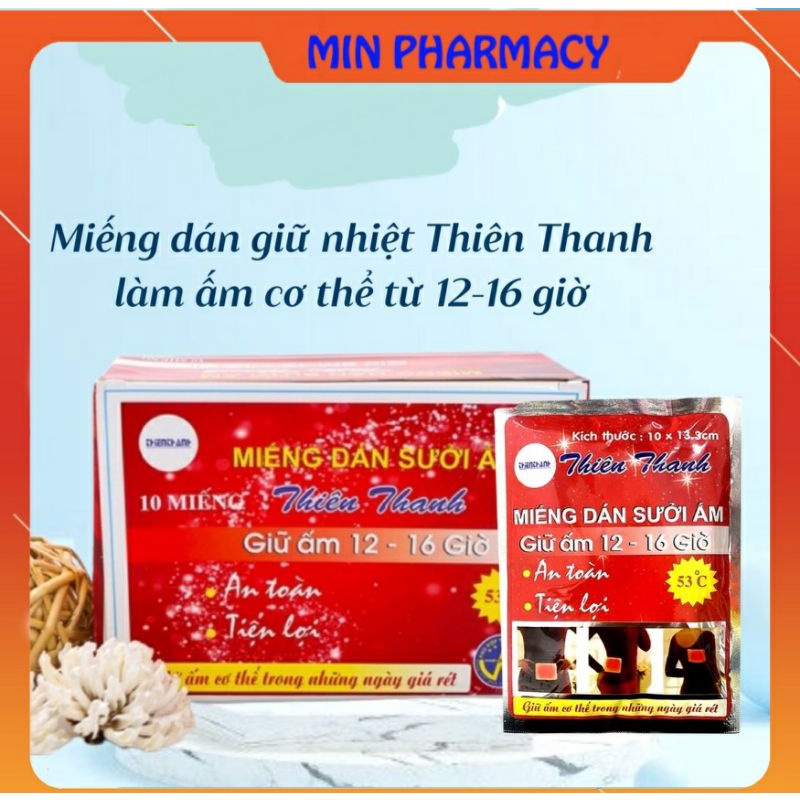 [ Giữ ấm 6-9h ] Miếng dán giữ nhiệt Thiên Thanh lẻ 1 miếng