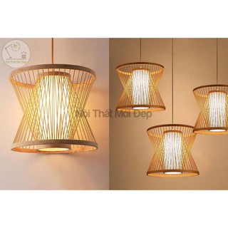 Đèn thả mây tre đèn tre đèn lồng tre mã 0084