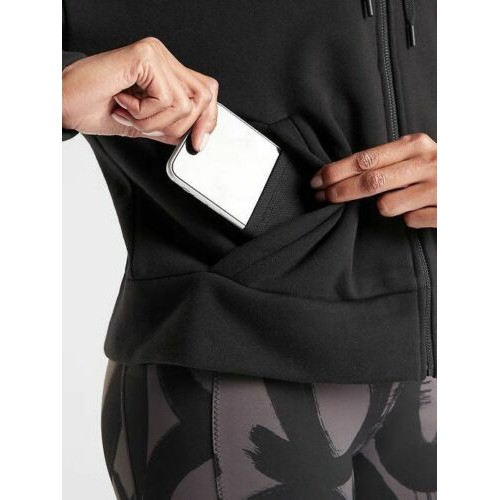 Áo hoodie NEW ATHLETA BLACK 486257 TENACITY HOODIE SWEAT SHIRT size S, M