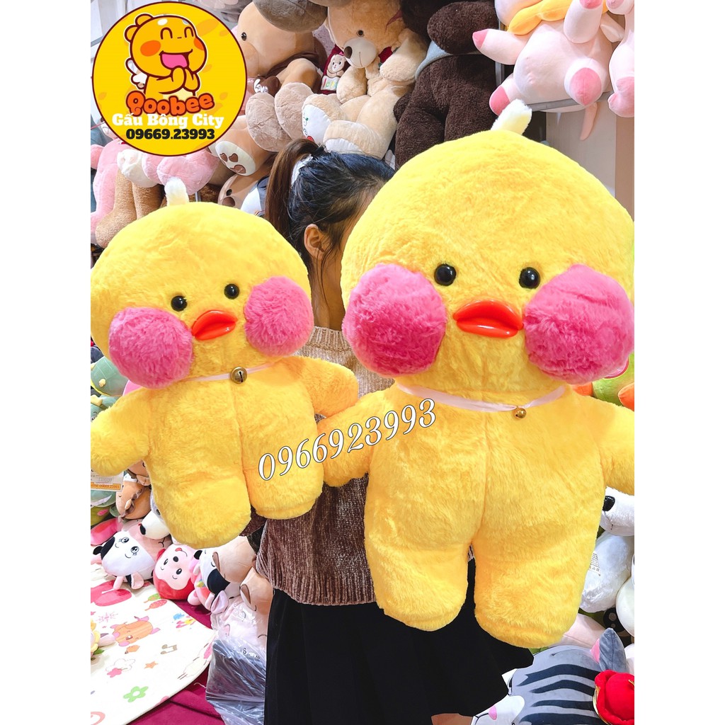 (ẢNH THẬT Size lớn 71cm) VỊT BÔNG KHỔNG LỒ - GẤU BÔNG LALAFANFAN