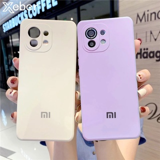 [Spot] Máy ảnh đơn giản màu tinh khiết Trọn gói Xiaomi Mi 11i 11T 11X Pro 11 Lite Redmi K40 POCO F3 Vỏ mềm TPU cạnh thẳng màu kẹo