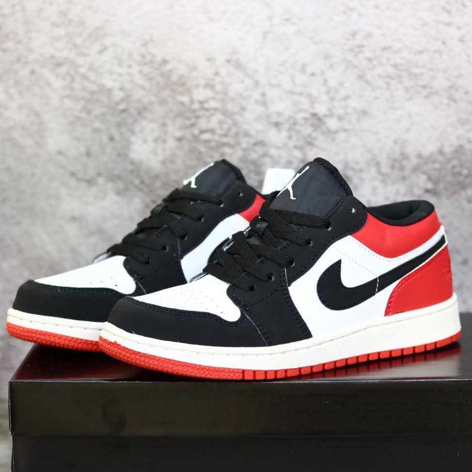 Giày 𝐉𝐨𝐫𝐝𝐚𝐧 Nam Nữ Màu Đỏ Đen Cổ Thấp - Giày Thể Thao Nam Nữ Sneaker 𝐉𝐨𝐫𝐝𝐚𝐧 Đen Đỏ Thấp Cổ Full Bill Box