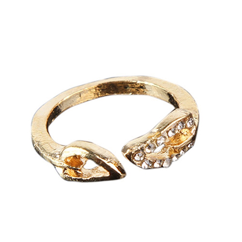 Nhẫn hợp kim dạng hở hình chiếc lá xinh xắn cá tính dành cho nữ