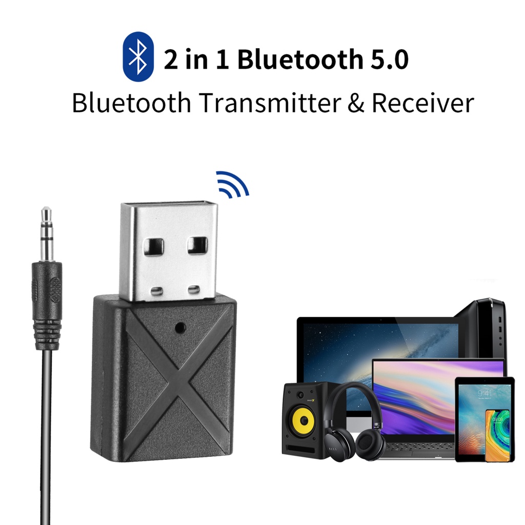 Đầu nhận phát tín hiệu âm thanh AUX 3.5mm bluetooth 5.0 không dây tiện lợi