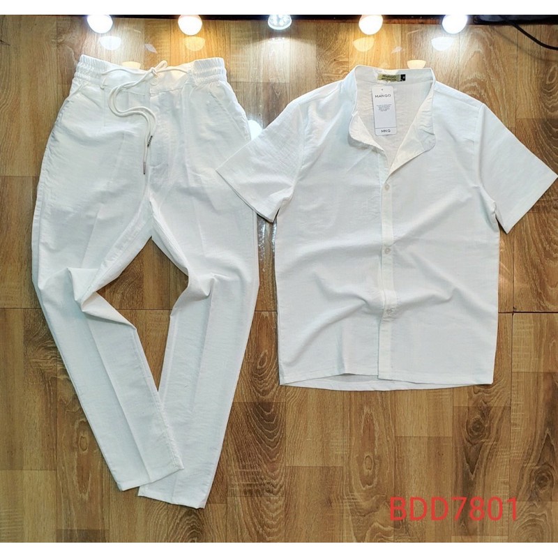 [FRESHIP XTRA]Bộ đũi cổ tàu áo cộc quần dài Mango | BigBuy360 - bigbuy360.vn