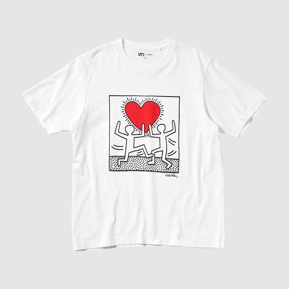 Áo thun Uniqlo 446363 tay ngắn in hình Keith Haring
