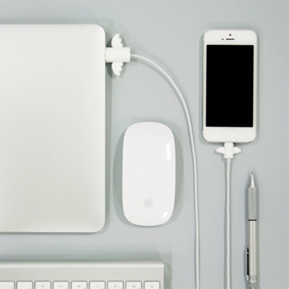 Phụ kiện bảo vệ dây cáp sạc thích hợp cho điện thoại IPhone USB hình thiên thần dễ thương