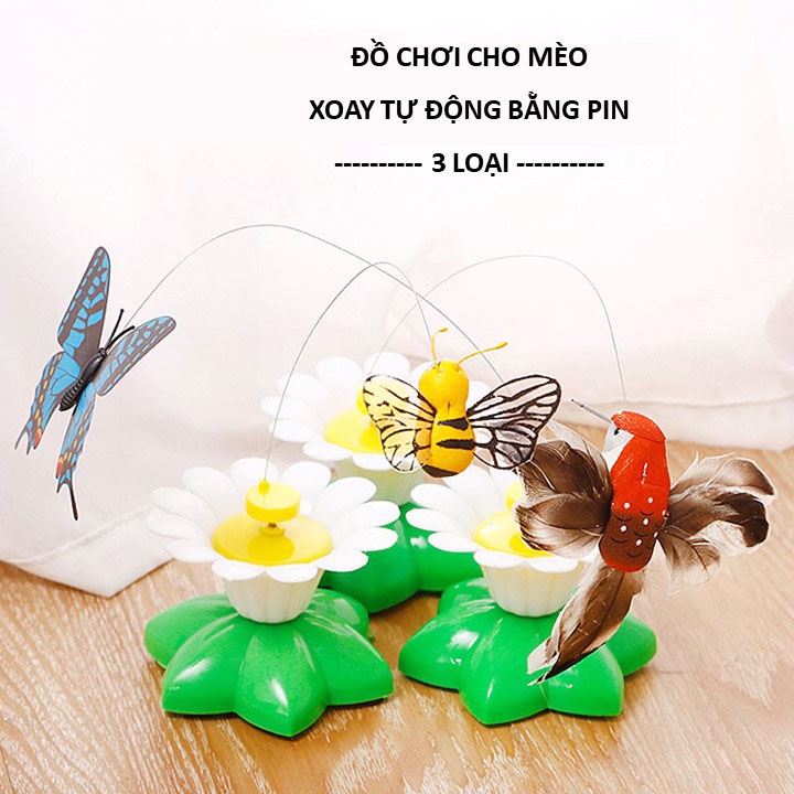Đồ chơi xoay tự động bằng pin tăng phản xạ cho mèo - MIAOCAT