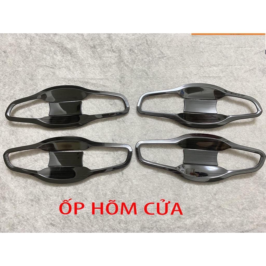 Ốp Tay Cửa Và Hõm Cửa Xe Honda CRV, CR-V 2018 đến 2022 Mẫu TITAN Cao Cấp Chống xước tay cửa làm đẹp cho xe