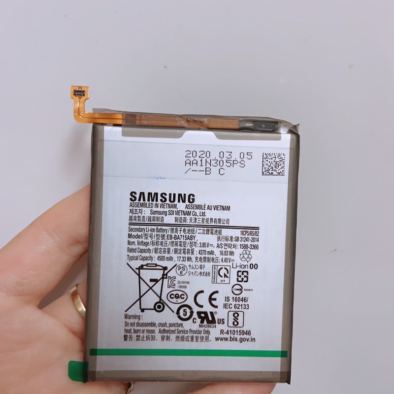 Pin Sam sung A715/ A71  hàng chất lượng bảo hành 3 tháng