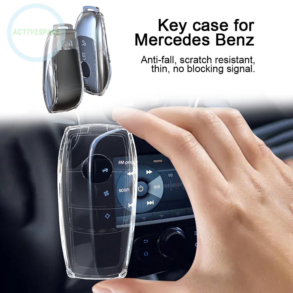Transparent TPU Car Key Case Cover Holder For Mercedes S E Class E200 C260L GLC