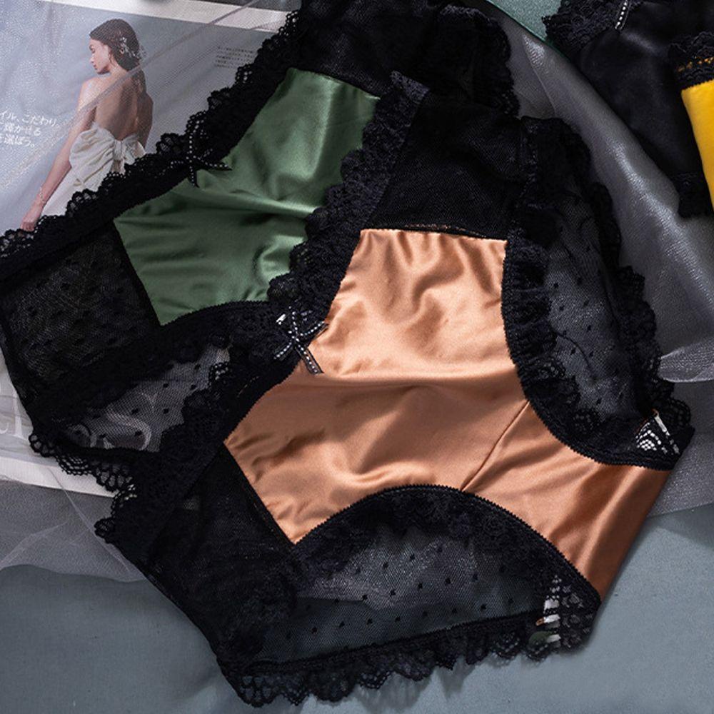 OCEANMAP Quần Lót Lưới Trong Suốt Đính Nơ Gợi Cảm Cho Nữ