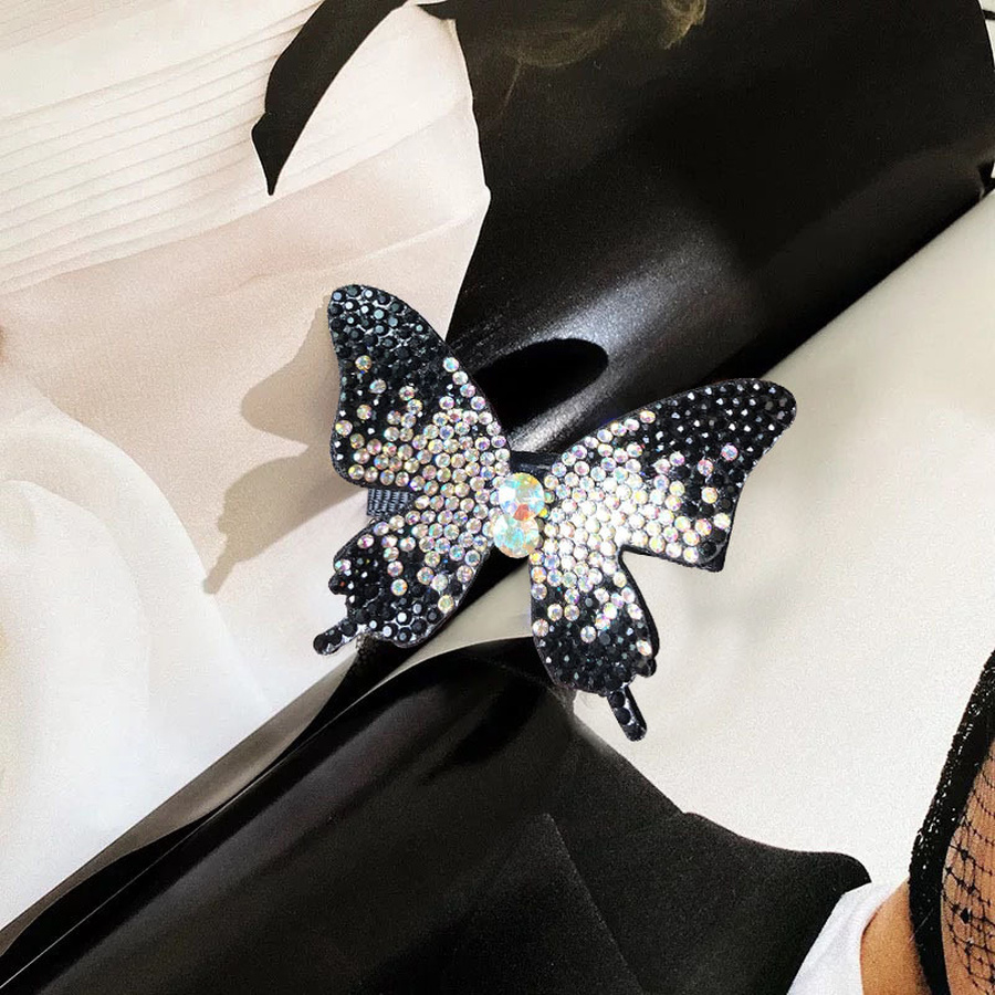 Kẹp tóc hình bướm đính kim cương giả thời trang cho nữ