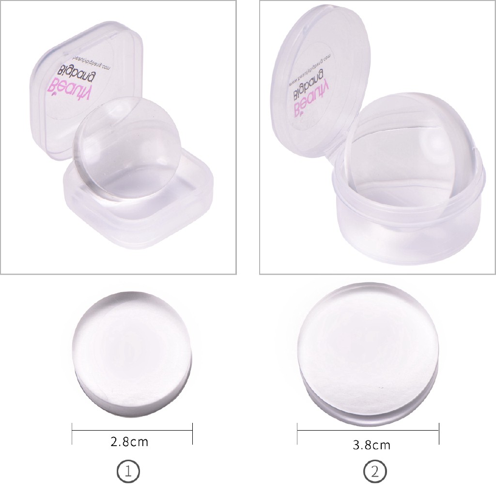 Khuôn silicon trong suốt in họa tiết trang trí móng tay nghệ thuật BEAUTYBIGBANG 2.8cm/3.8cm CEP