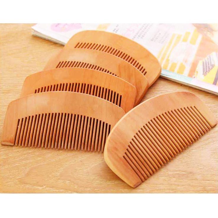 Lược Gỗ Chải Tóc, Massage Da Đầu Mini Tích Điện Nhỏ Xinh, Tiện Lợi, Cao Cấp