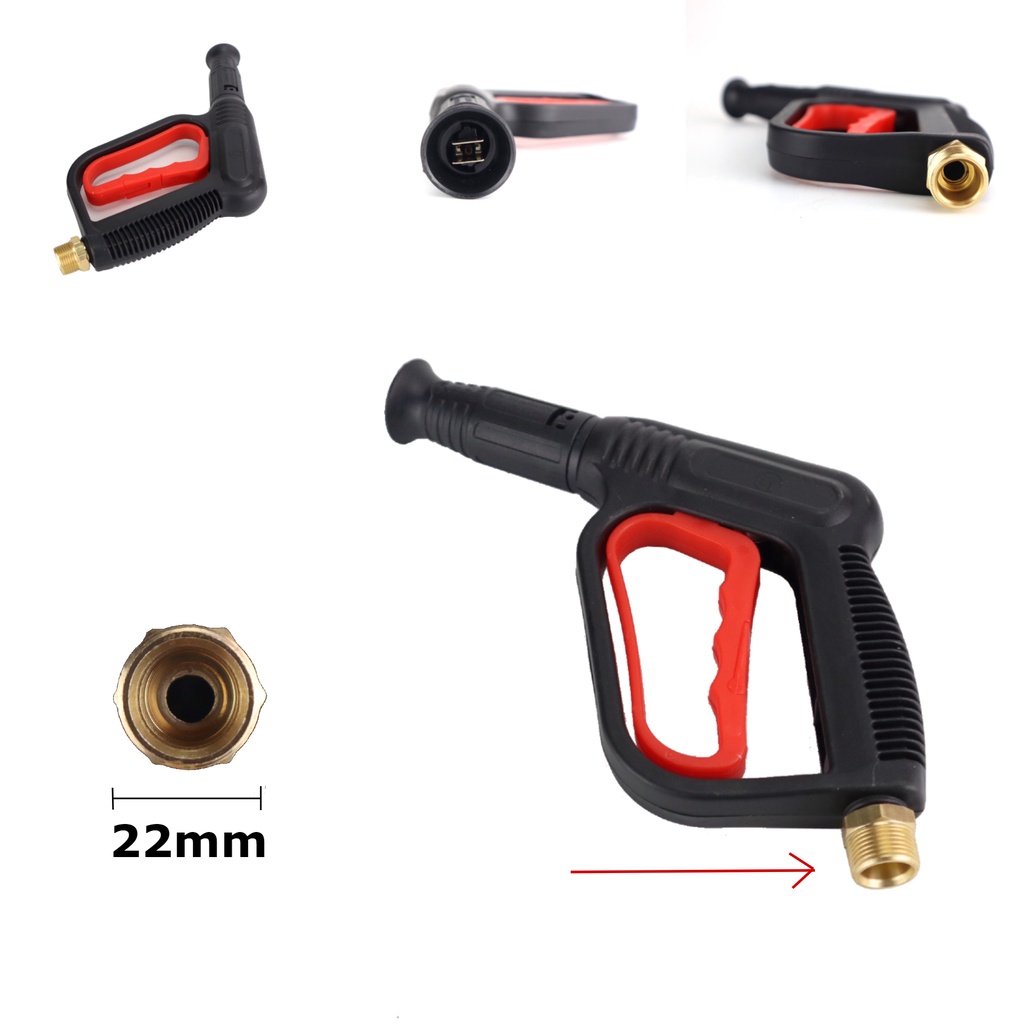 Súng rửa xe tăng áp, súng sịt áp xuất cao lắp máy rửa xe ren 14mm 22mm