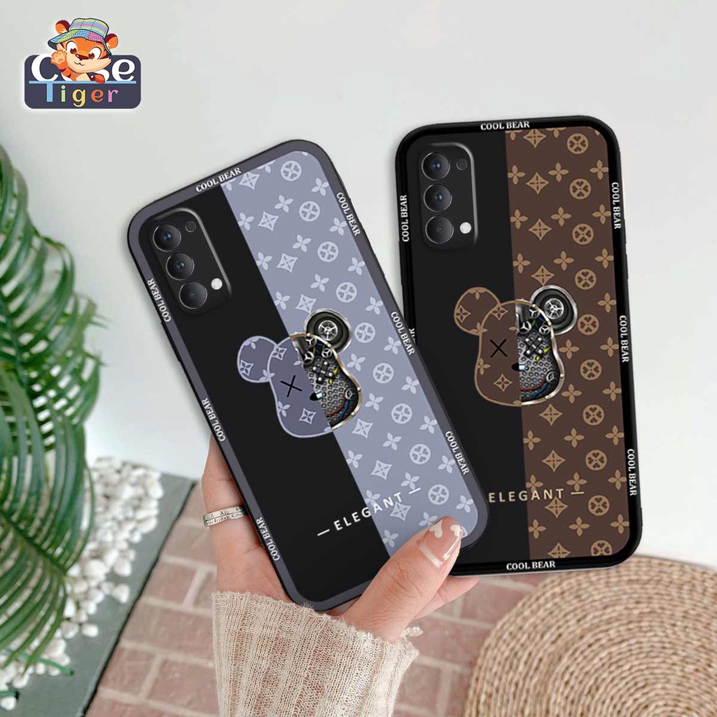 Ốp lưng bảo vệ camera Oppo Reno4 /  Reno4 Pro / Reno 4 kaws elegant, robot be@r brick, ốp silicon dẻo