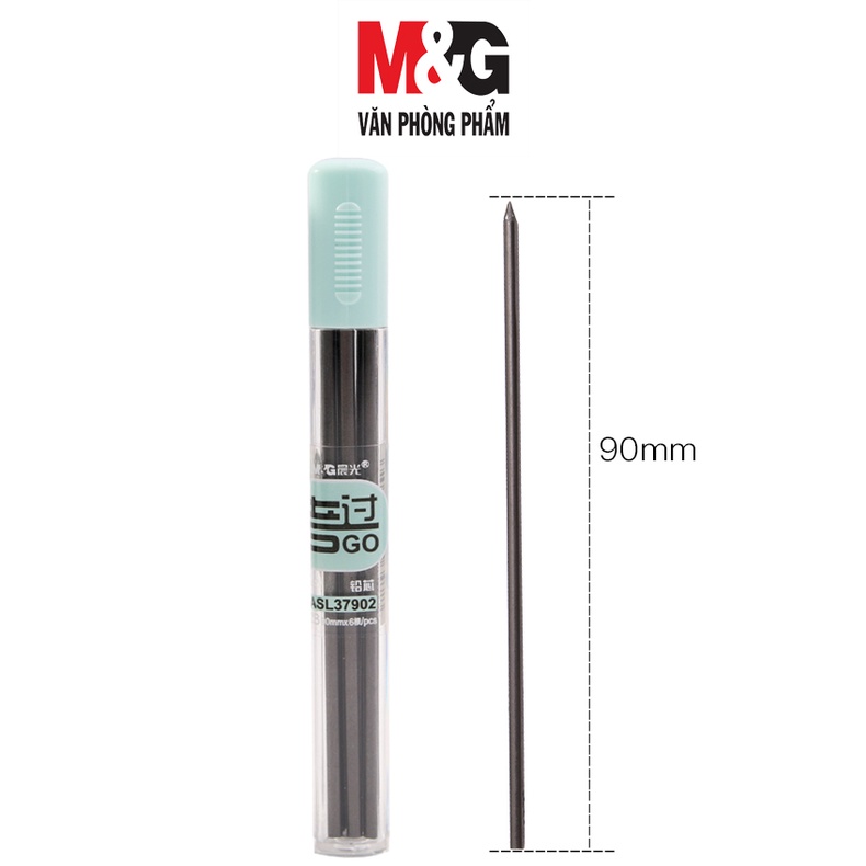 Combo 2 hộp ruột chì 2B ngòi 2.0 mm M&G ASL37902 nét chì đậm