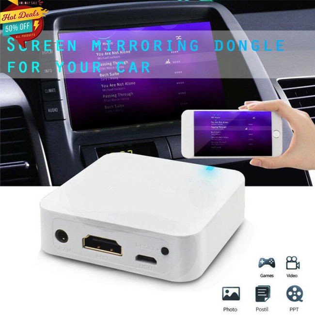 Bộ chuyển đổi phản chiếu màn hình xe hơi qua wifi cho Airplay DLNA Android iOS