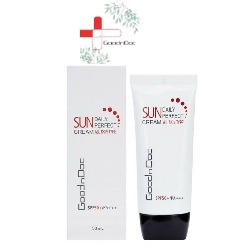 Kem Chống nắng Goodndoc Daily Perfect Suncream  và KCN SUN REPAIR Nâng Tone SPF 50+/PA+++ 50ml