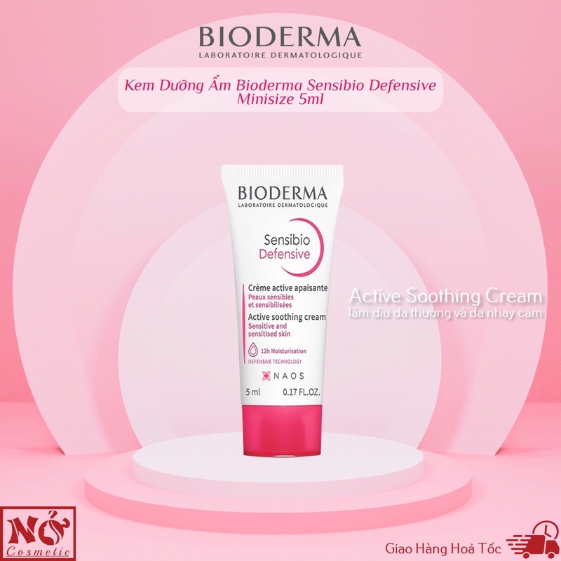 Kem dưỡng ẩm và làm dịu da, dành cho da nhạy cảm Bioderma Sensibio Defensive 5ml