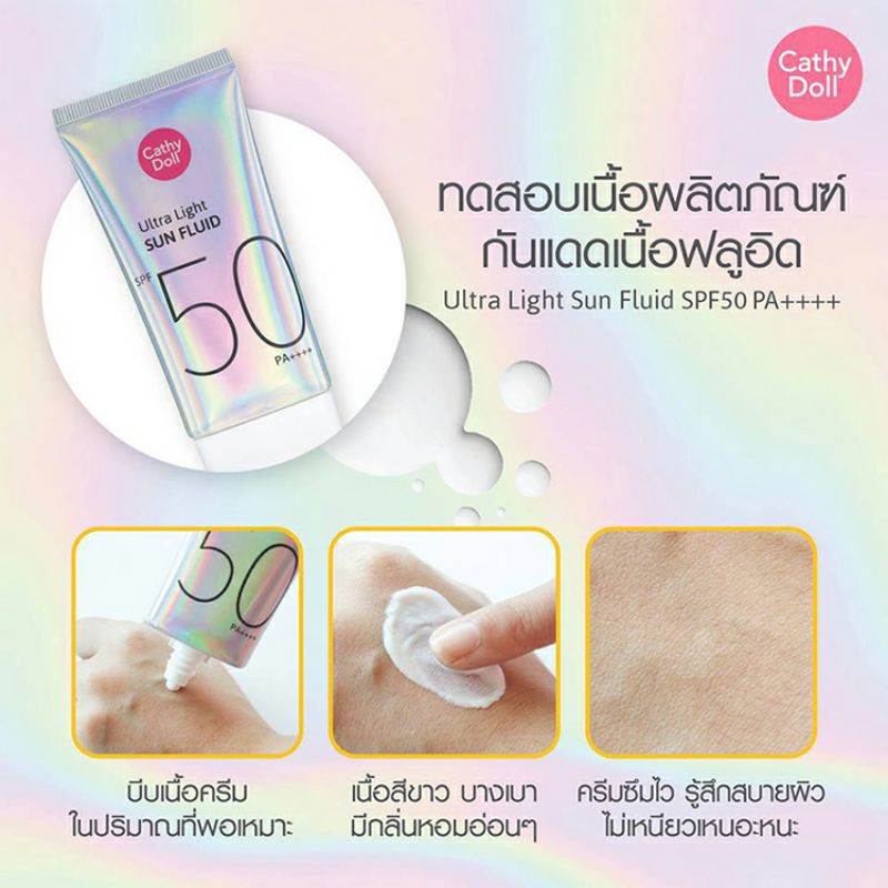 [NEW] Kem Chống Nắng Dưỡng Da Karmart Cathy Doll Ultra Light Sun Fluid SPF50 PA++++ 40ml