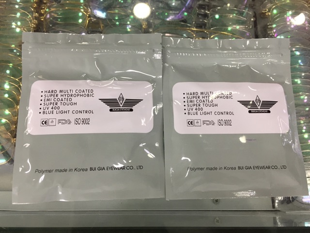 Tròng kính BLUE CONTROL lọc ánh sáng Xanh 1.61 chống tăng độ hàn quốc chính hãng