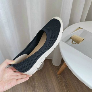[ẢNH THẬT SHOP CHỤP] Giày slip on len chun đế dẻo siêu êm full box