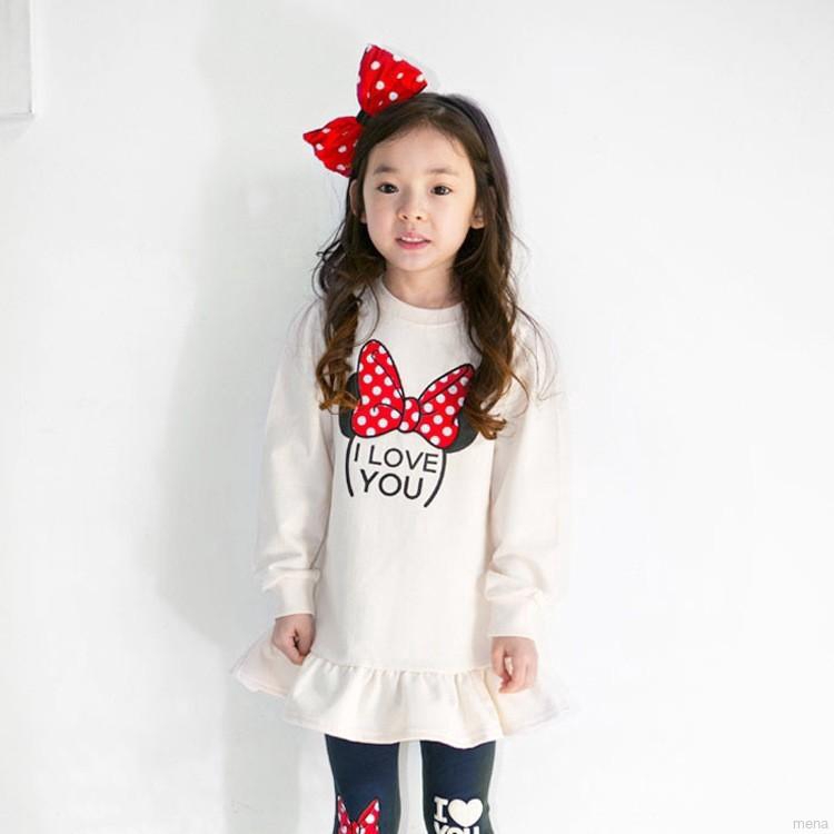 Bộ đồ hoạ tiết Mickey cho bé gái