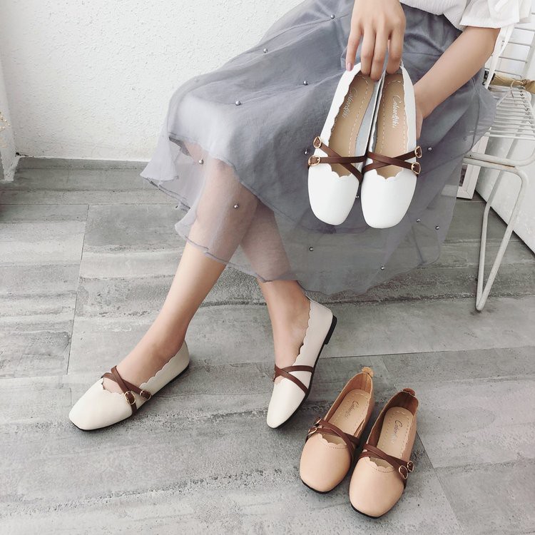 Giày Búp Bê Phong Cách Hàn Quốc 2019 Xinh Xắn Cho Nữ | BigBuy360 - bigbuy360.vn