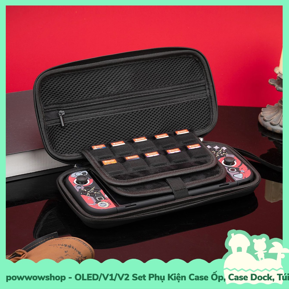 [Sẵn VN - Hỏa Tốc] Oled/V1/V2 Set Phụ Kiện Túi, Case Máy, Case Dock, Hộp Băng Nintendo Switch Phong Cách Xenoblade 3
