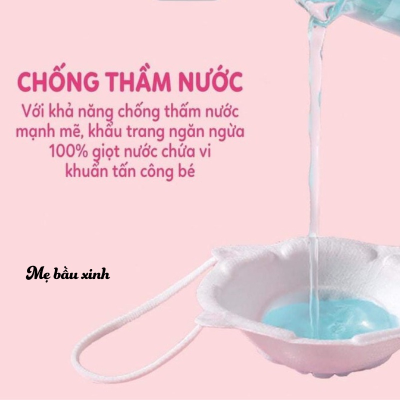 Set 3 Khẩu trang hình gấu 3D cho bé từ 0-3 tuổi thương hiệu Unimask cao cấp xuất Nhật, dây có nút điều chỉnh