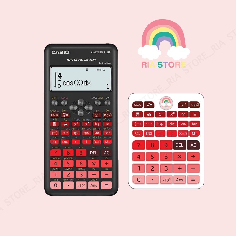 sticker dán nút máy tính casio 570-2nd