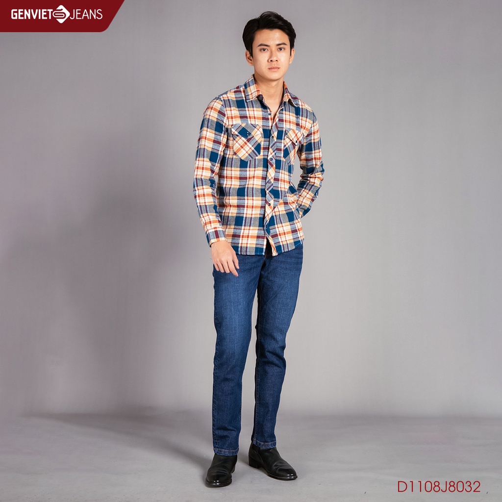 Quần Jeans Nam Genviet Jeans Nam Ống Col Đứng D1108J8032