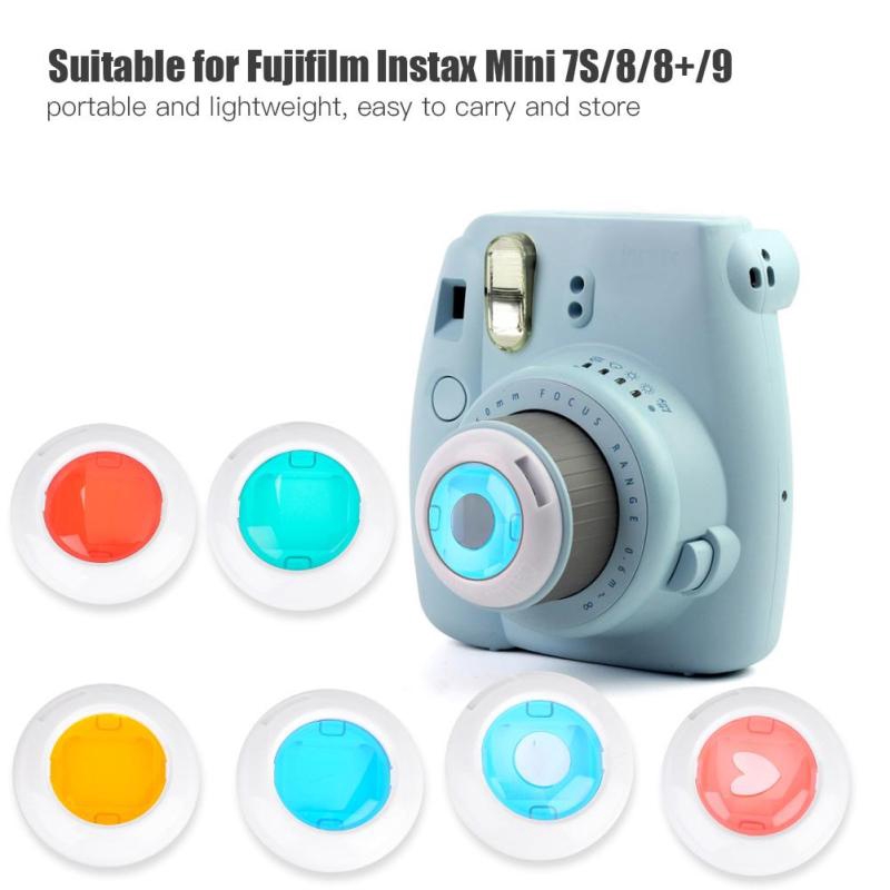 Bộ 4/6 tấm lọc ống kính nhiều màu sắc dành cho Fujifilm Instax Mini 8 9 7S