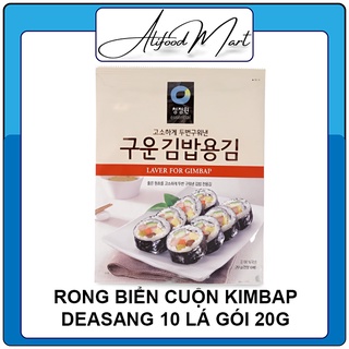 Rong biển cuộn kimbap Deasang loại 10 lá gói 20g