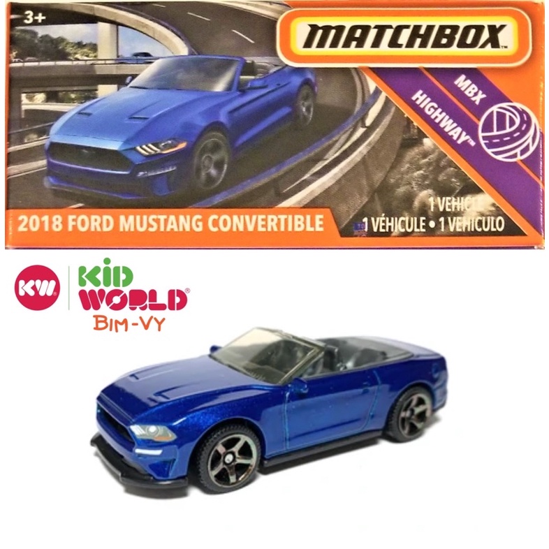 Xe mô hình Matchbox Box 2018 Ford Mustang Convertible 54/100. Tỷ lệ 1:64.