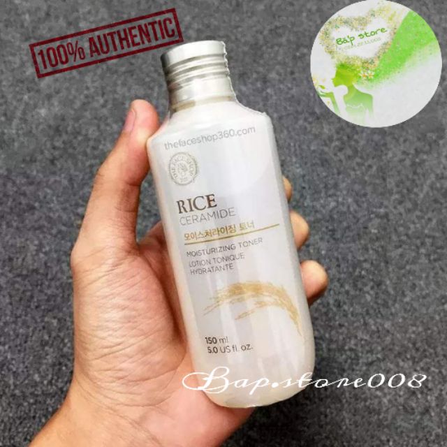 Nước Hoa Hồng Gạo The Face Shop 150ml- Chăm Sóc Da, Cân Bằng Độ Ẩm (chính hãng Hàn Quốc)